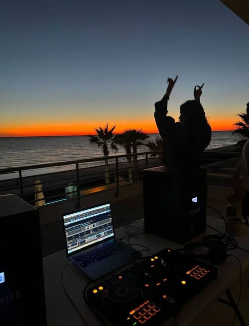 Sunset DJ set by the sea